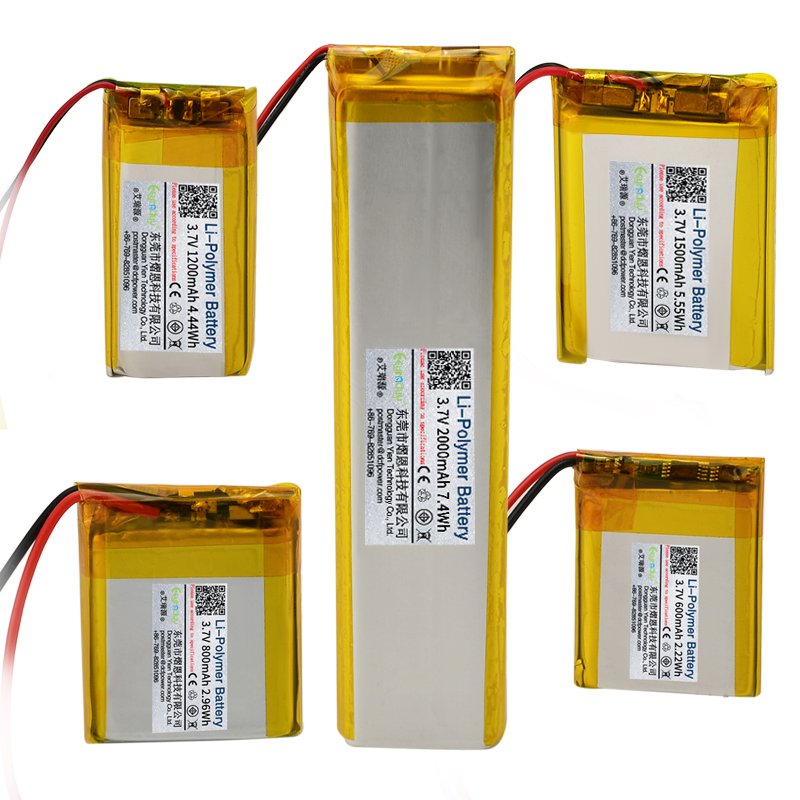 OEM ODM Customized 3.7V 110mAh Mini Fans Filling LED Lights Pouch Polymer Battery 120mah 150mah 200mah