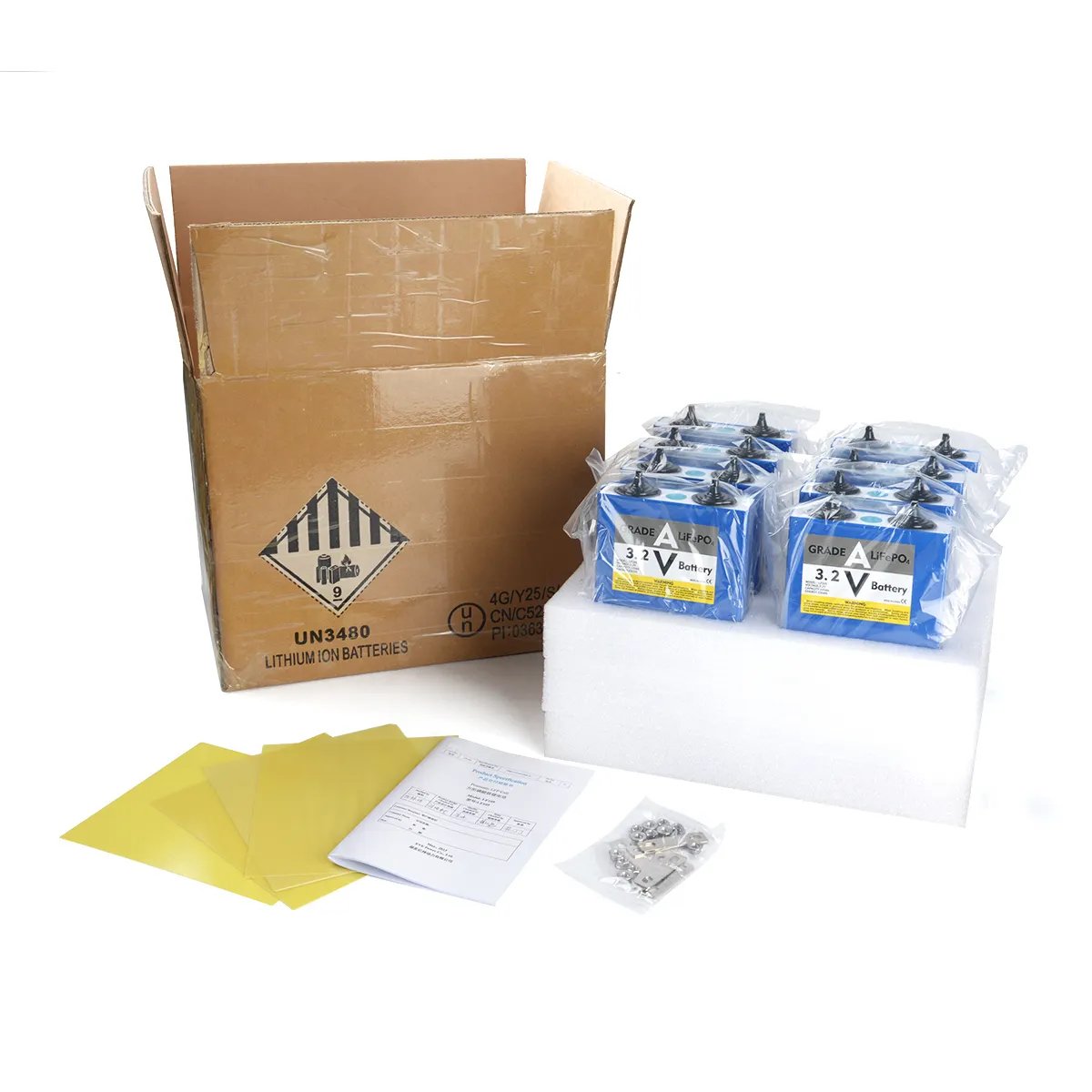 Deep Cycle LFP 3.2V 100Ah 105ah Lifepo4 Prismatic Cell Rechargeable Lithium Iron Phosphate Battery