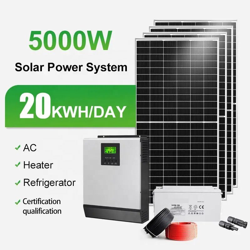 Off Grid Solar Energy System 5KW 10KW Hybrid Solar Power System Home Solar Panel Complete Kit