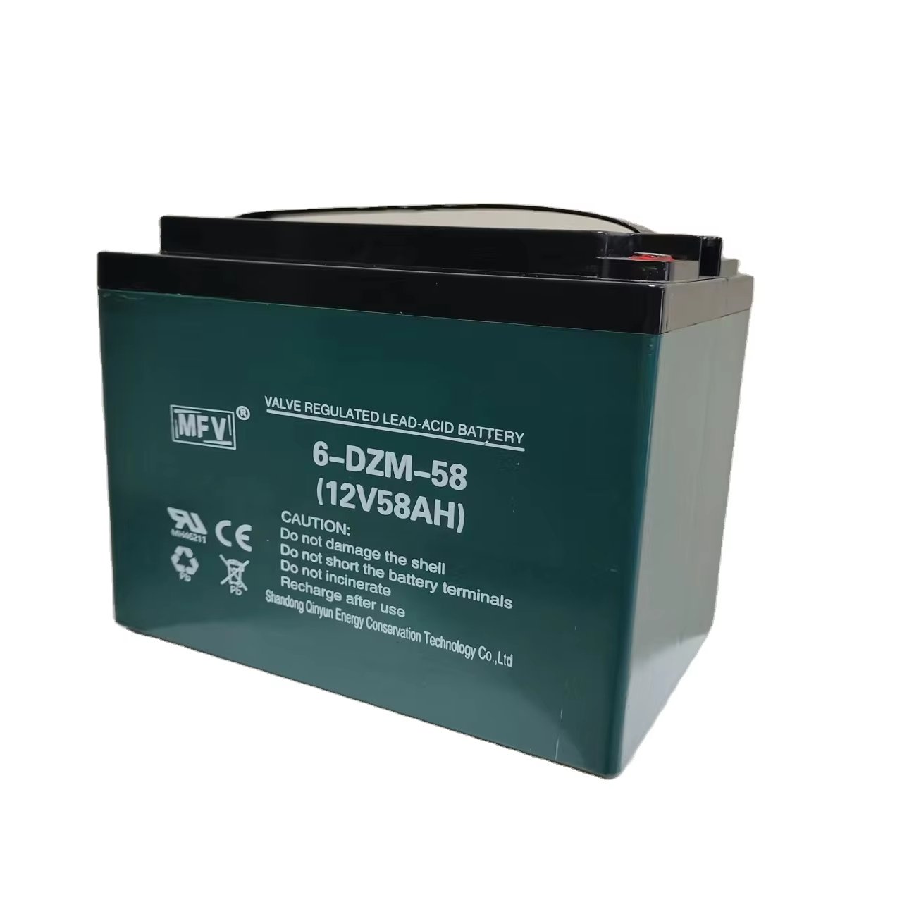 6-DZM-58 12V 58AH Lead-Acid Battery 48V 20hr Golf Carts Toys Power Tools Boats Home Appliances Electric Bicycles/Scooters UPS