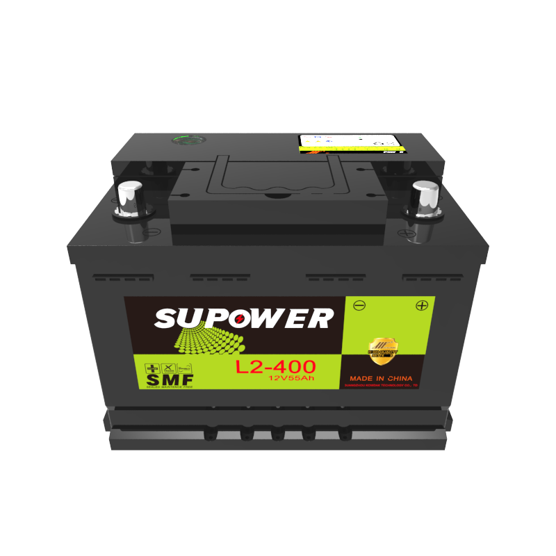12V 55Ah lead acid battery OEM car maintenance-free battery SUPOWER DIN55 L2-400