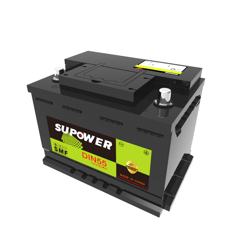 12V 55Ah lead acid battery OEM car maintenance-free battery SUPOWER DIN55 L2-400