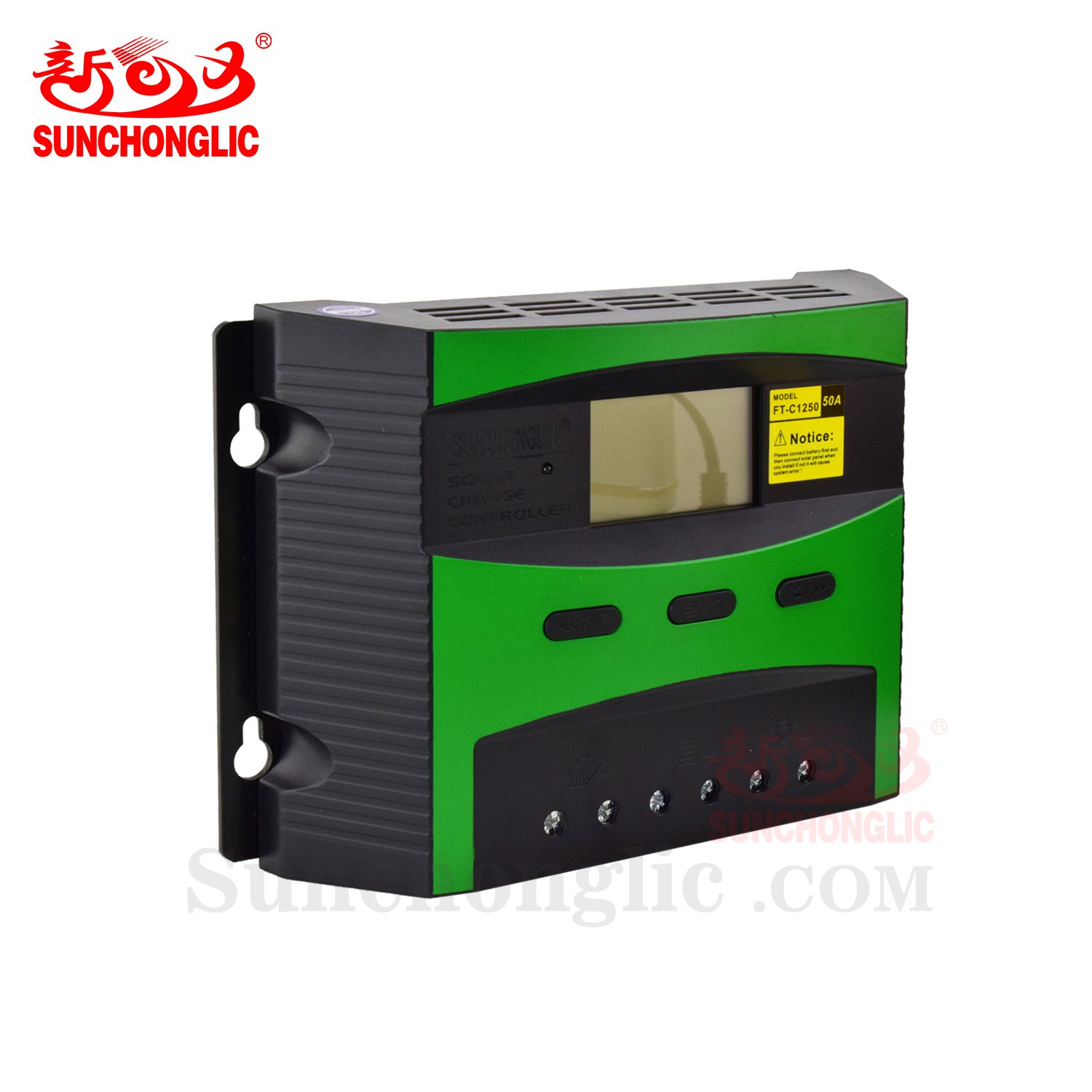 Sunchonglic 50 amp solar charge controller 50a 12V 24V solar panel regulator solar charger controllers