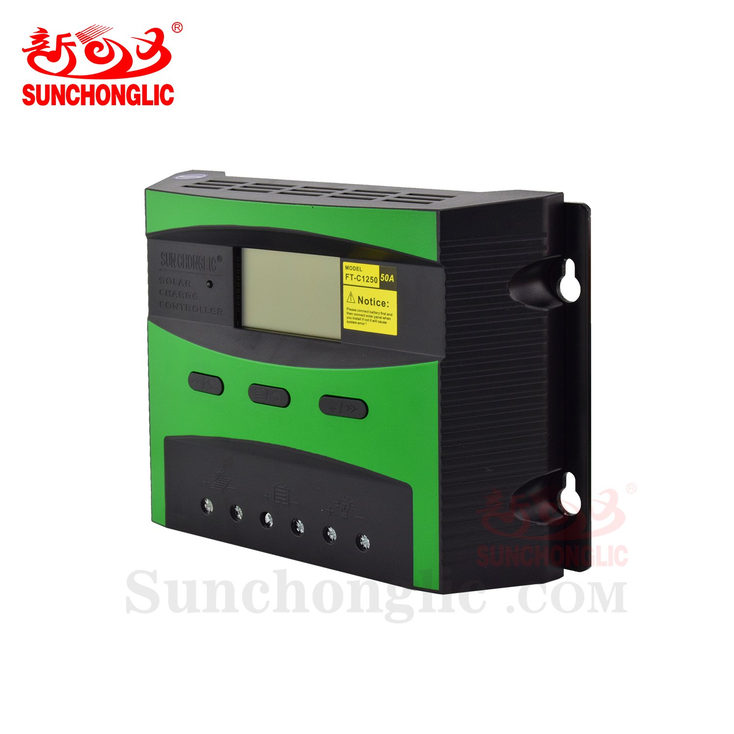 Sunchonglic 50 amp solar charge controller 50a 12V 24V solar panel regulator solar charger controllers