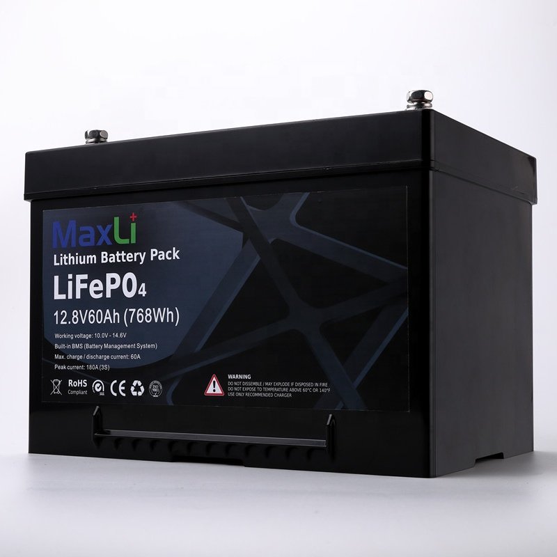 12V 60Ah Electric Car Battery Pack US and Europe Most Popular Best Seller Lead acid replacement Solar RV Marine
