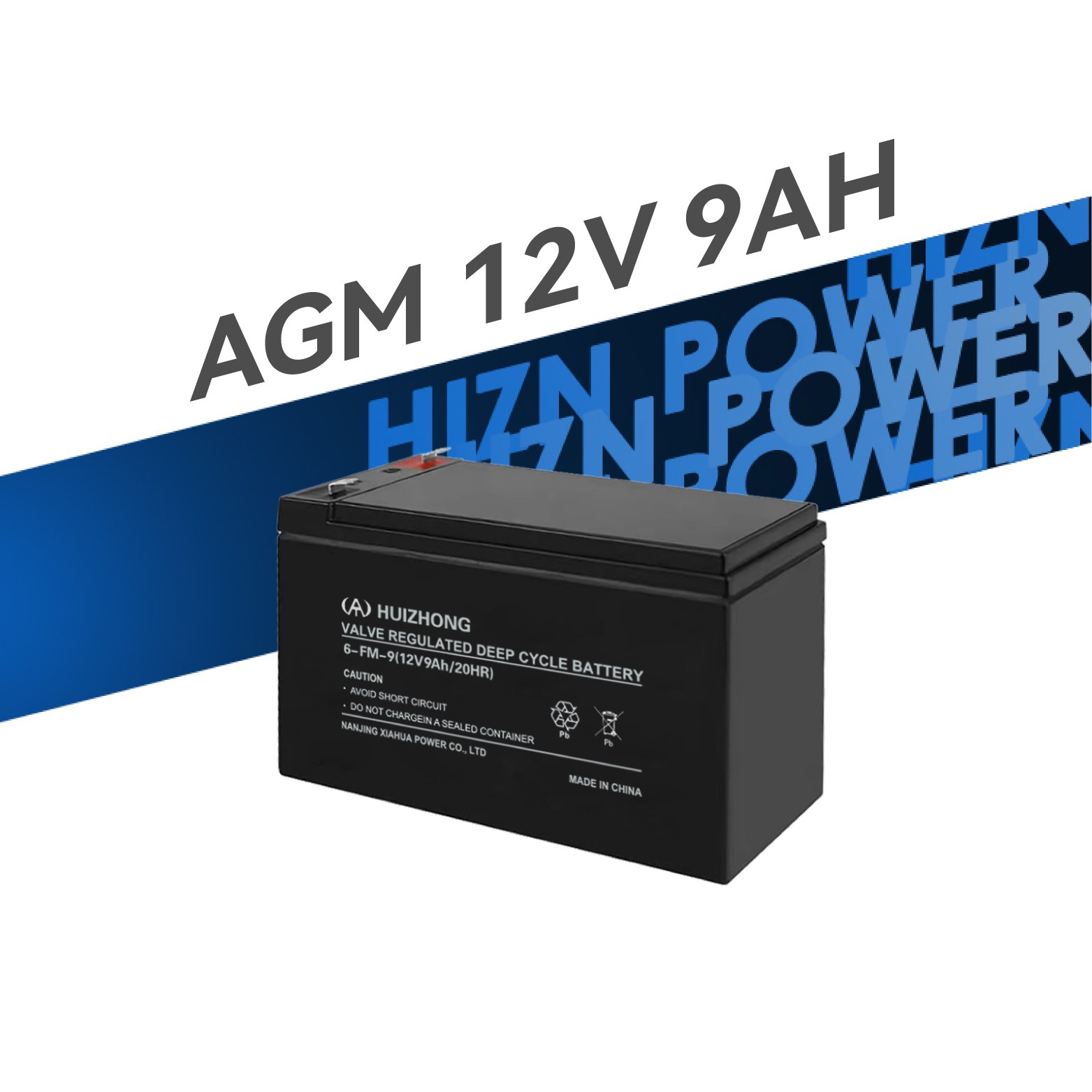 AGM 12v 9AH Lead Acid Batteries Solar System Batteries Free Maintenance Long Cycle Life
