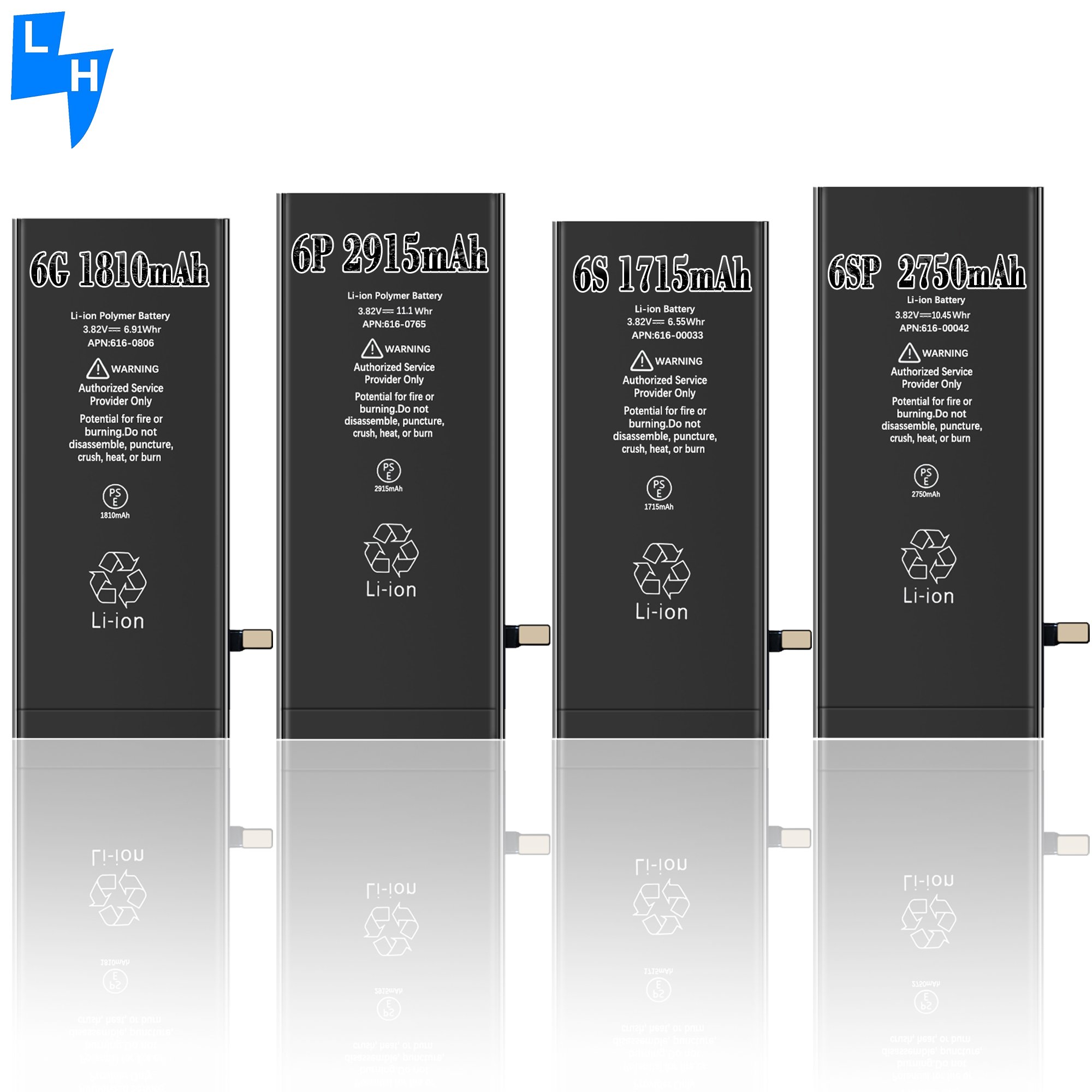 China mobile phone battery For iphone 5G 5S 5C 6G 6S 6P 6SP 7G 7P 8G 8P Rechargeable Batteries