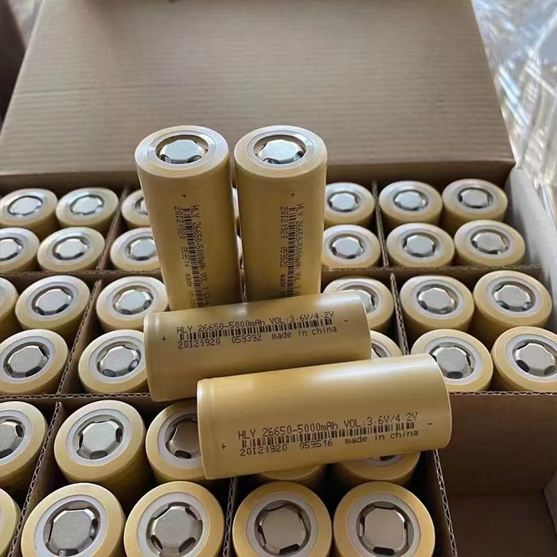 HLY High Quality 26650 3.7v lithium ion battery 5000mah 26650 rechargeable cylindrical Battery Cell For Power Tools Ebike