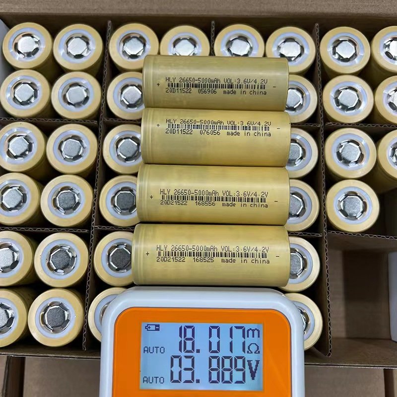 HLY High Quality 26650 3.7v lithium ion battery 5000mah 26650 rechargeable cylindrical Battery Cell For Power Tools Ebike