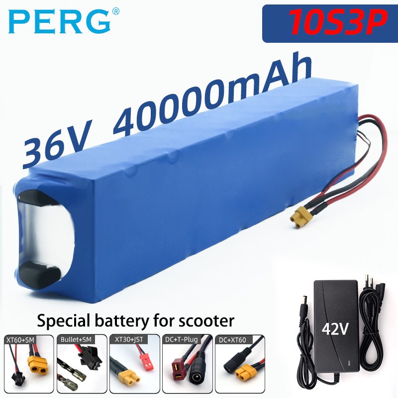 36V Lithium-Ion Rechargeable Battery Pack 10s3p 18650 Cells with BMS for Electric Bicycles & Scooters mijia M365