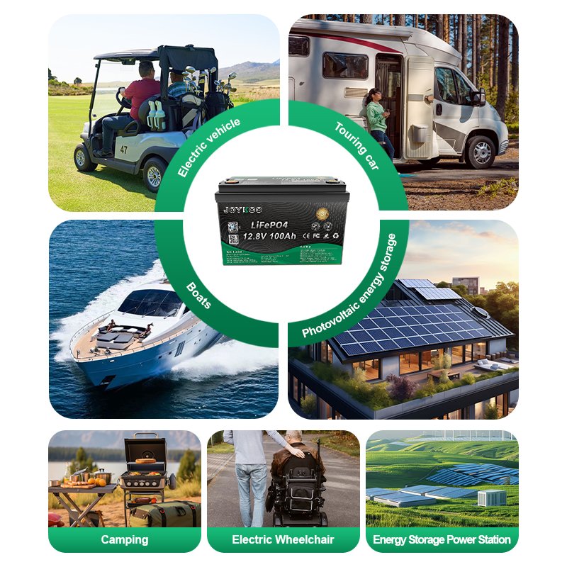 12V100Ah LFP batteries JOYKOO CE ROHS LIthium LiFePO4 Battery 12.8V 100Ah lead acid replacement batteries with smart BMS