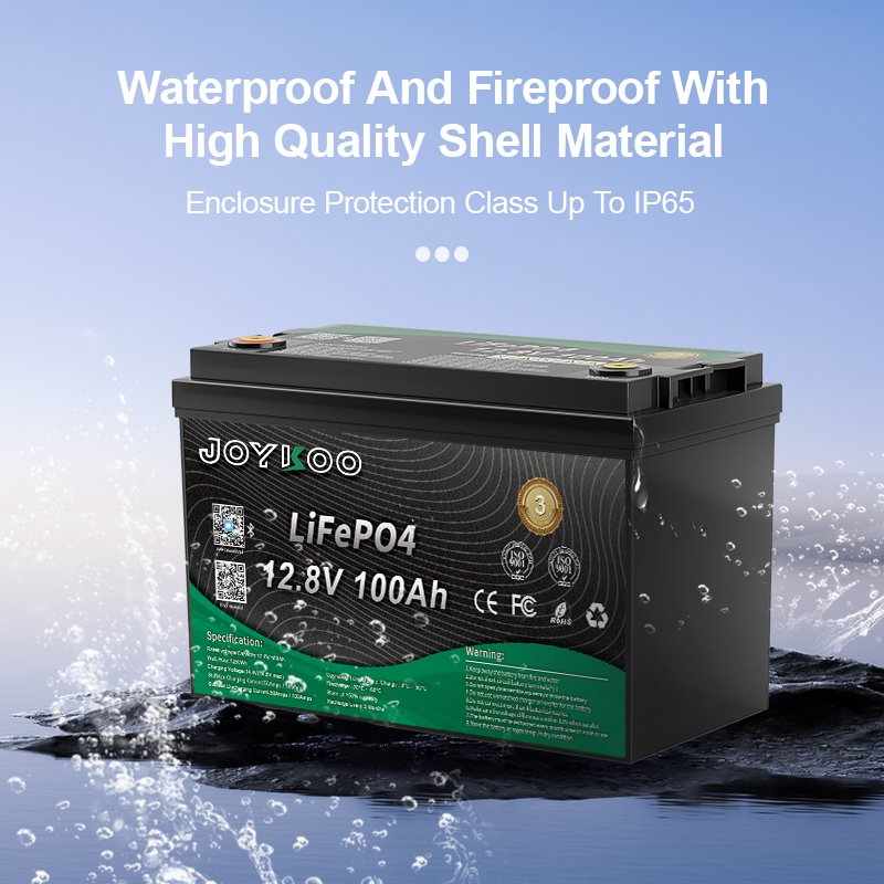 12V100Ah LFP batteries JOYKOO CE ROHS LIthium LiFePO4 Battery 12.8V 100Ah lead acid replacement batteries with smart BMS