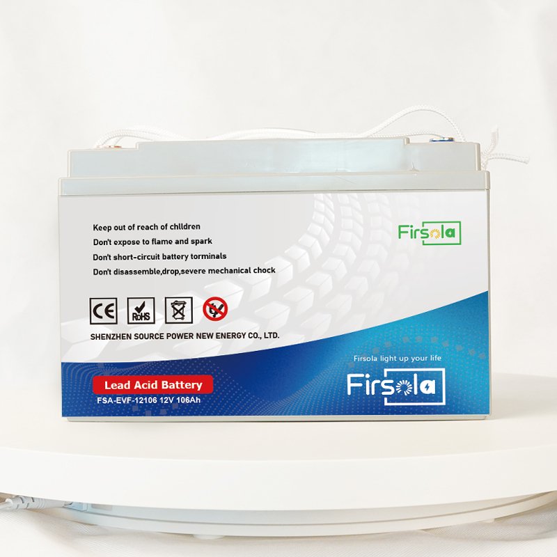 FIRSOLA 12V 106Ah Lead-Acid Battery for Golf Carts Automotive Electric Vehicles Bicycles Scooters UPS Energy Storage