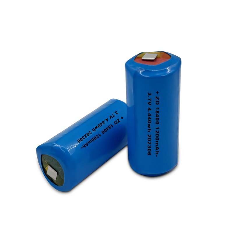 High rate 3A discharge custom cylindrical rechargeable 3.7V 1200mAh 18400 lithium-ion drone battery