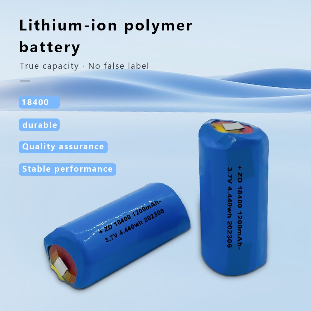 High rate 3A discharge custom cylindrical rechargeable 3.7V 1200mAh 18400 lithium-ion drone battery