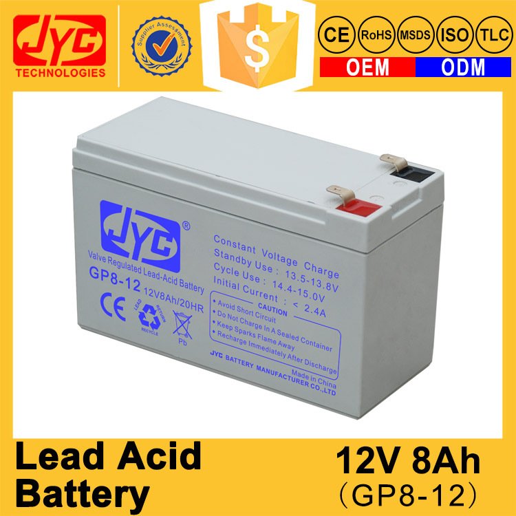 Sealed Maintenance Free Lead Acid Battery 12v 8ah 20hr VRLA Battery for UPS