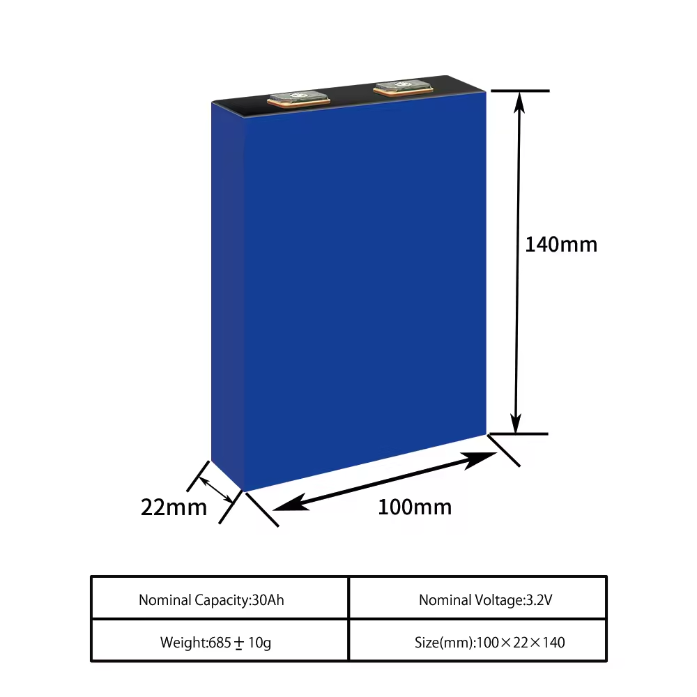 Factory Price 3.2V Lifepo4 LFP Cell Rechargeable Lithium Ion Batteries 20Ah 30Ah 100Ah 200Ah 280Ah for Solar System Golf Carts