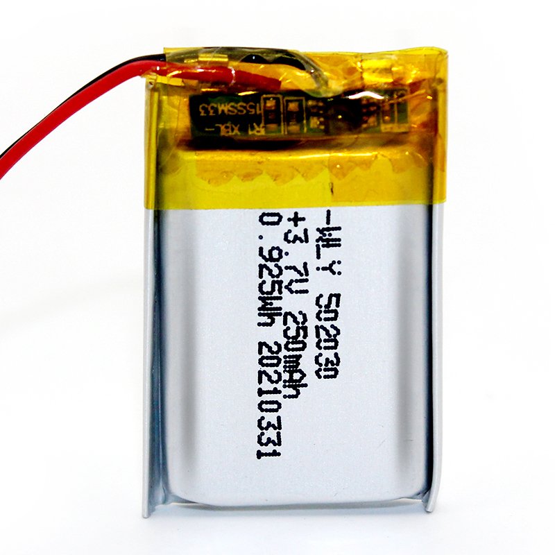 Rechargeable lipo battery 502030 3.7v lithium ion battery 250mah customized battery