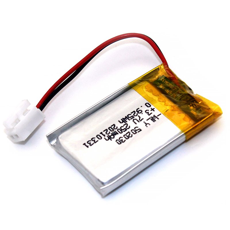 Rechargeable lipo battery 502030 3.7v lithium ion battery 250mah customized battery