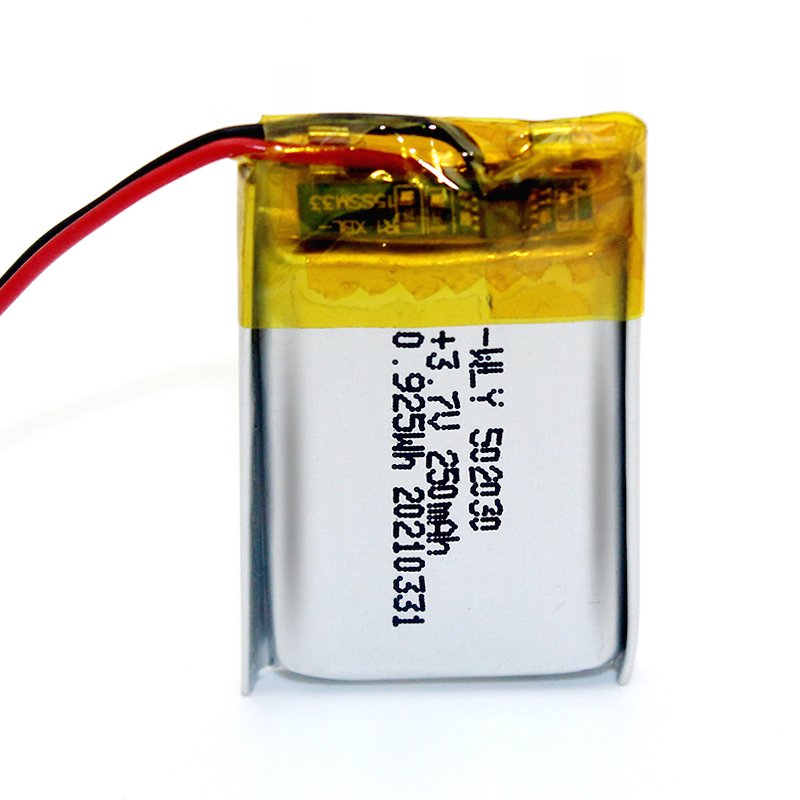 Rechargeable lipo battery 502030 3.7v lithium ion battery 250mah customized battery