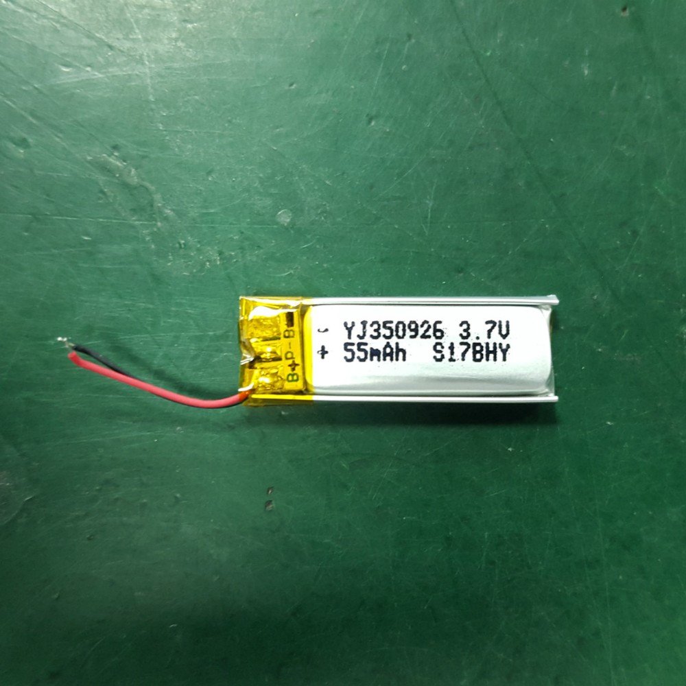 Hot Sell 350926 Li Ion Li-polymer Battery with 55mah YJ / OEM Fixed Temperature 500 Times