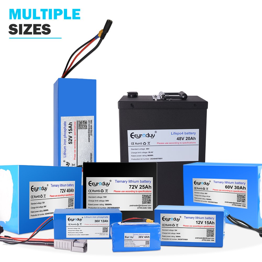60V 20ah 40ah 50ah 18650 lithium ion battery 72V 48v 24v 36v 24v 12v electric scooters ebike batteries pack