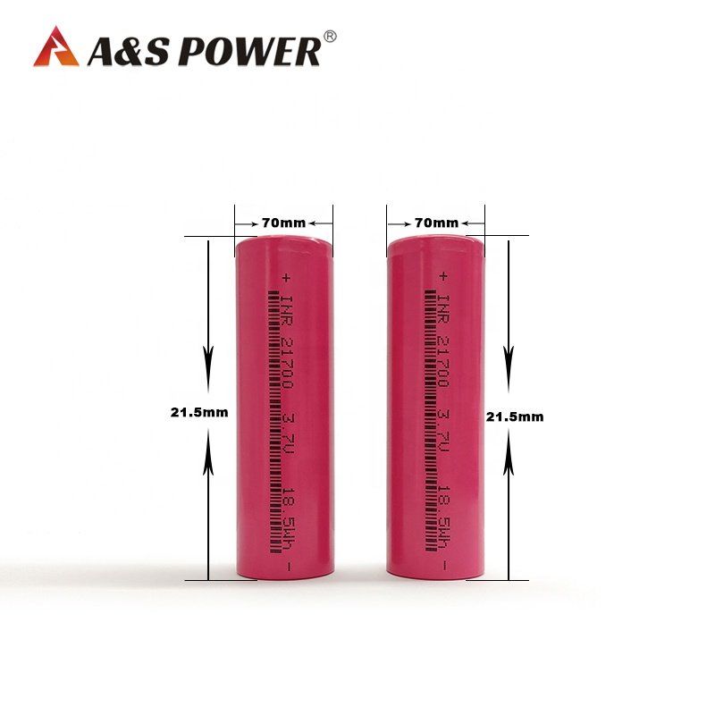 High capacity 4500/4800/5000mAh 3.7v 21700 cells batera de litio li-ion lithium battery for energy storage