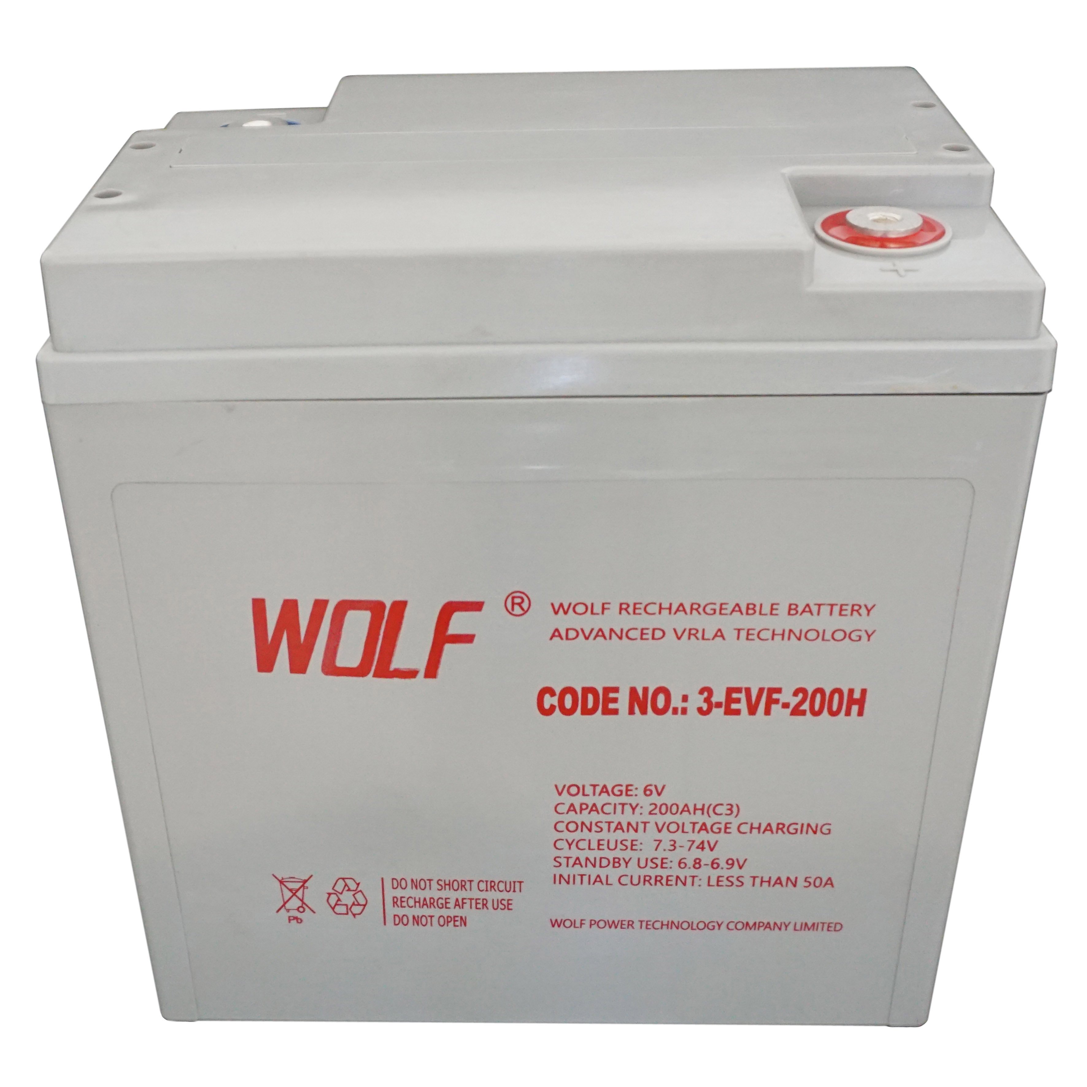 Rechargeable Agm Lead-acid Battery Price 6v 200Ah Electric Sweep Car Battery