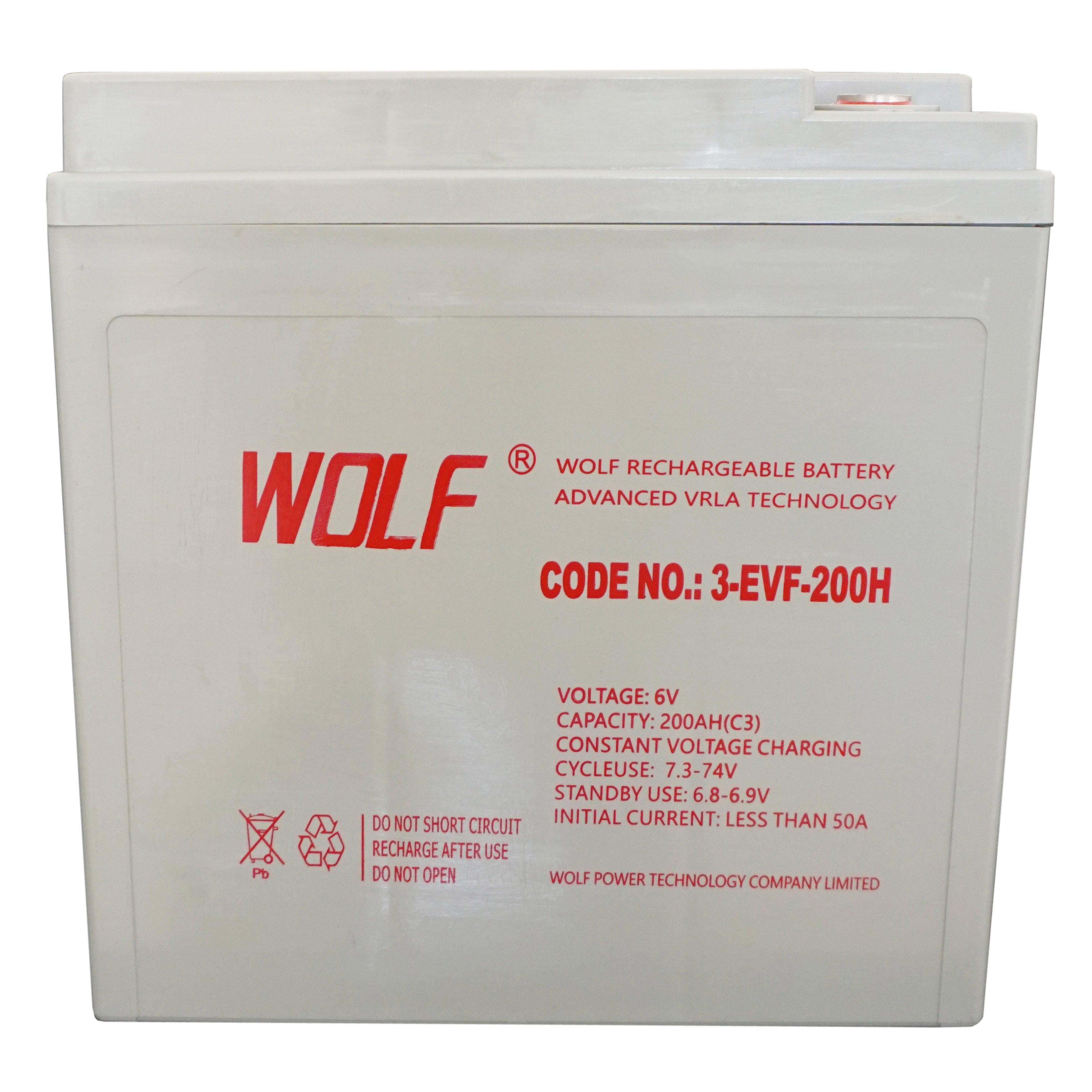 Rechargeable Agm Lead-acid Battery Price 6v 200Ah Electric Sweep Car Battery