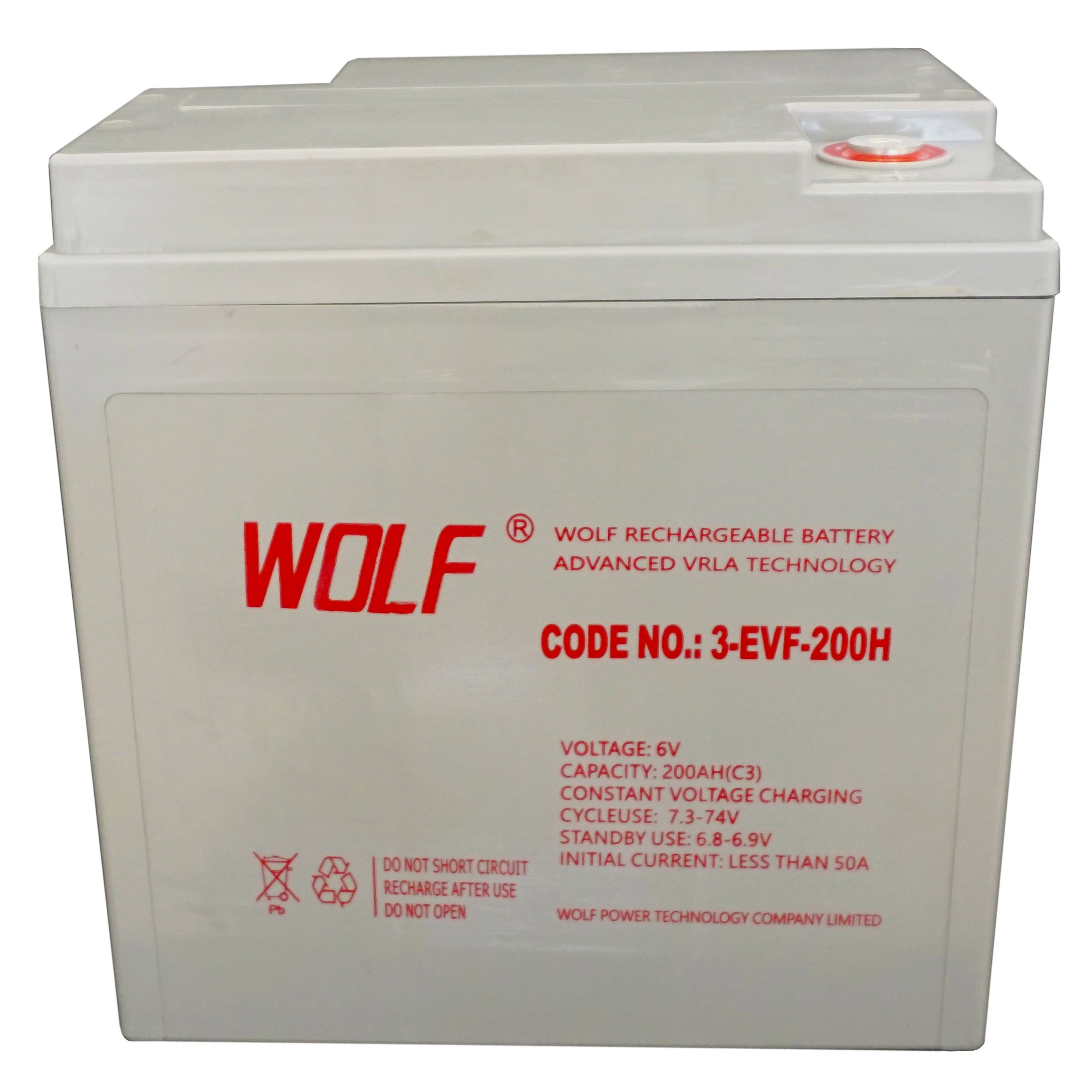 Rechargeable Agm Lead-acid Battery Price 6v 200Ah Electric Sweep Car Battery