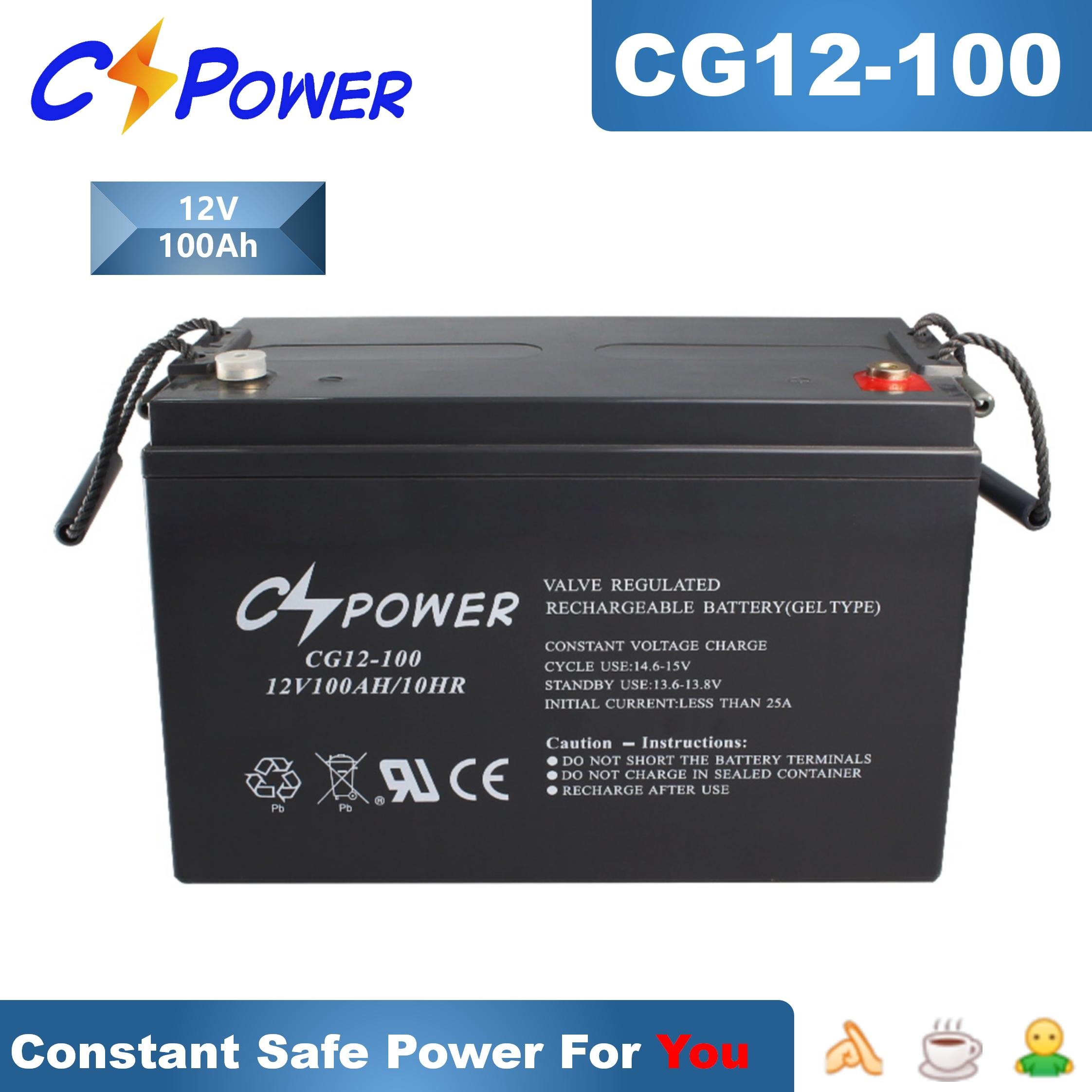 CSPower 12V100ah 12V 100ah 120Ah 90Ah 75Ah 60Ah 50Ah 250Ah UPS AGM Battery Accumulators VRLA SMF Rechargeable Factory CG12-250