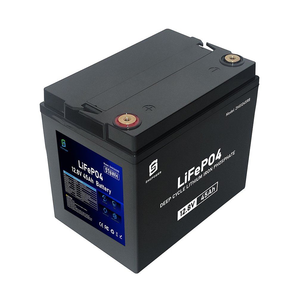 12V LiFePO4 battery pack for lead acid replacement 12.8V 45Ah for RV EV solar system UPS