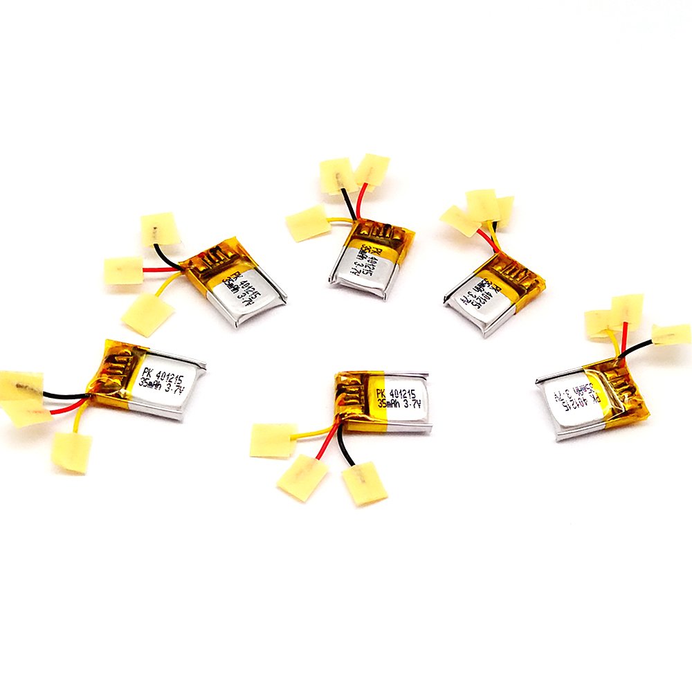 Factory hot sale small lithium polymer 401215 35mah 40mah lipo battery pack for smart watch/wireless earphone