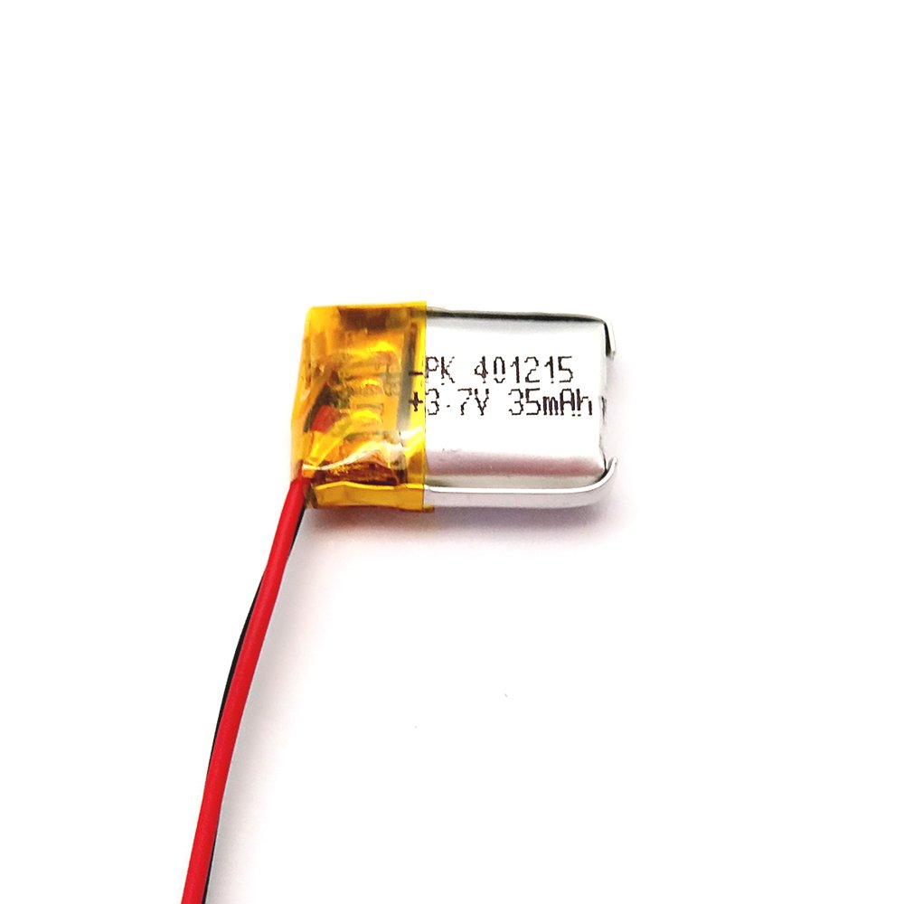 Factory hot sale small lithium polymer 401215 35mah 40mah lipo battery pack for smart watch/wireless earphone