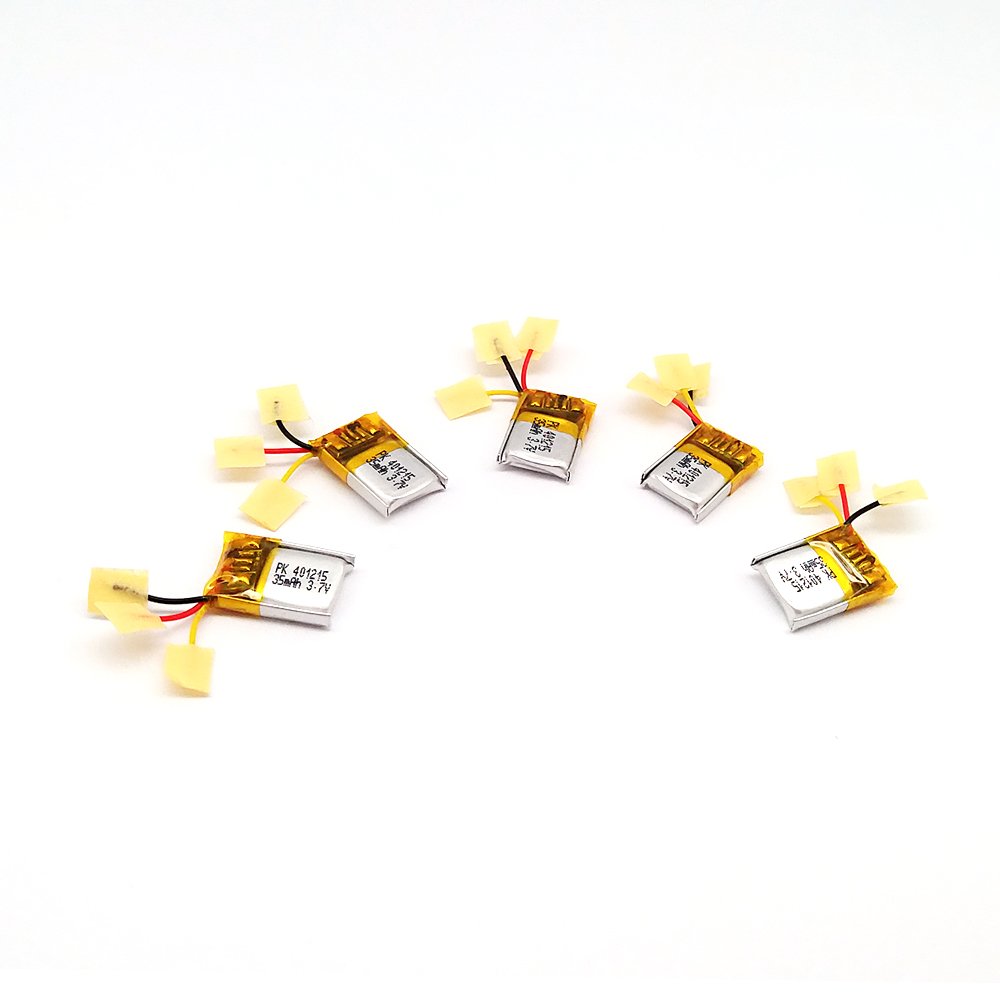Factory hot sale small lithium polymer 401215 35mah 40mah lipo battery pack for smart watch/wireless earphone