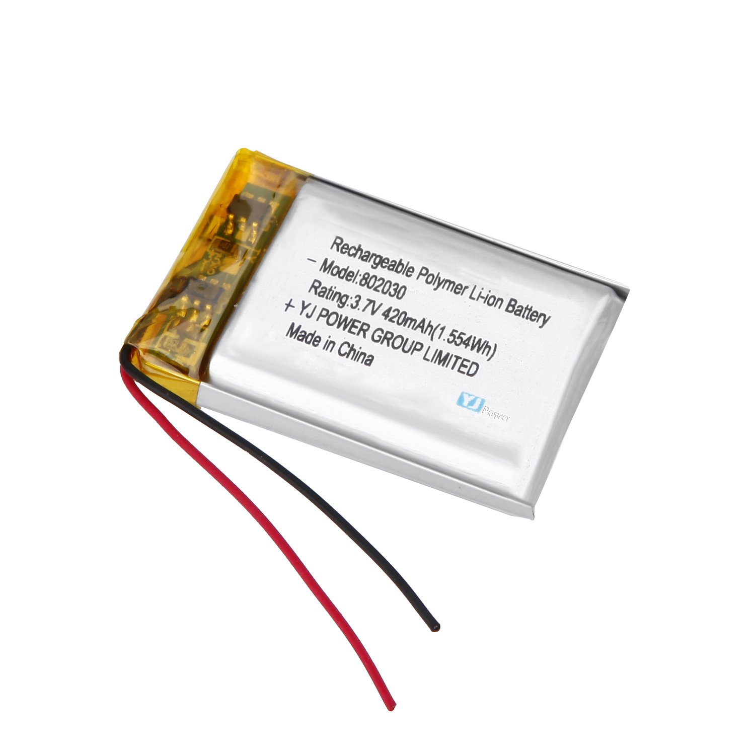 CE approved cell 3.7v 802030 420mAh polymer li-ion battery for headset