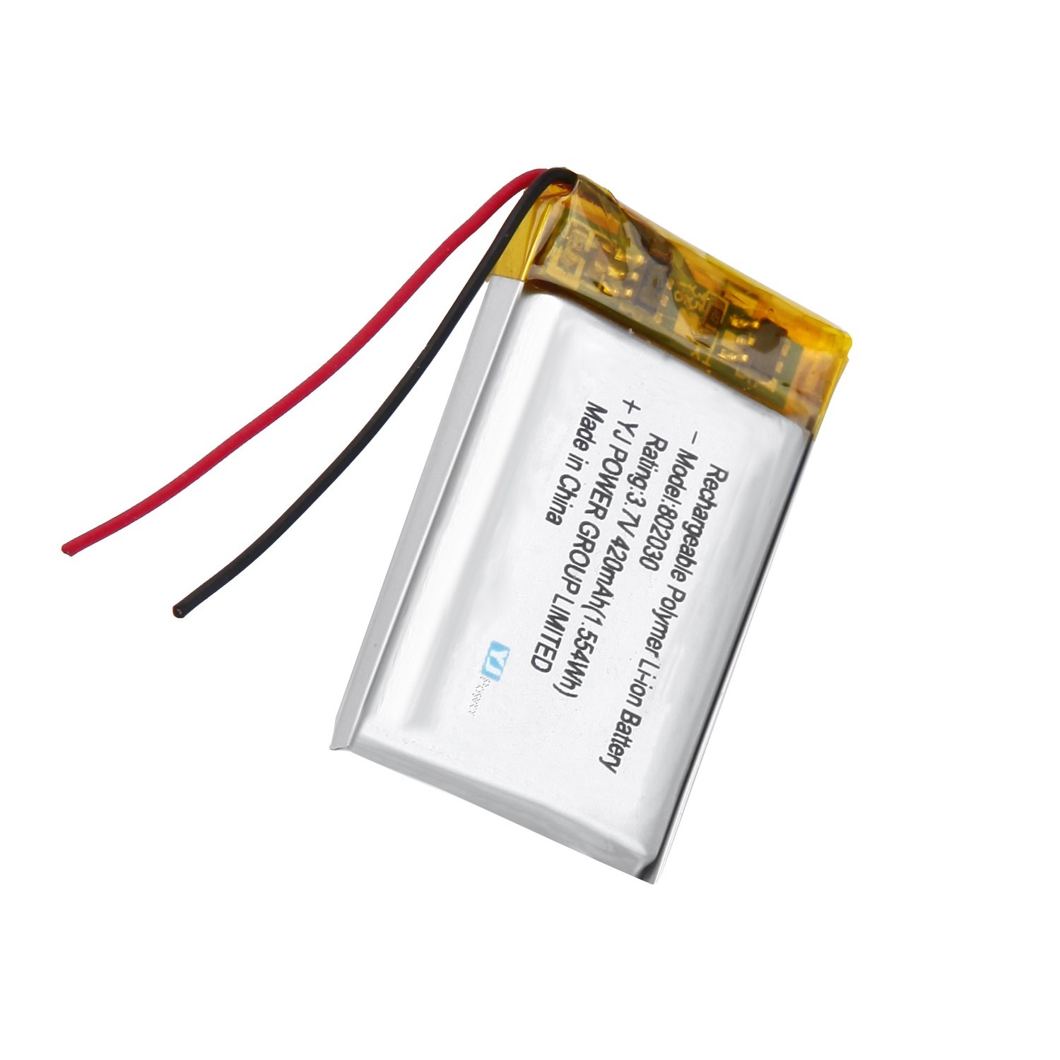 CE approved cell 3.7v 802030 420mAh polymer li-ion battery for headset