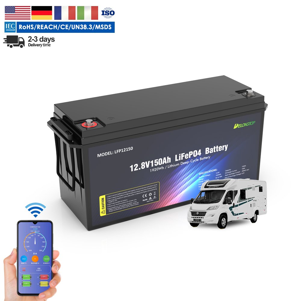 Delongtop Factory Direct Sale In Series Or In Parallel Rechargeable Lithium Ion Battery 12V 12.8V 150ah Lifepo4 Battery