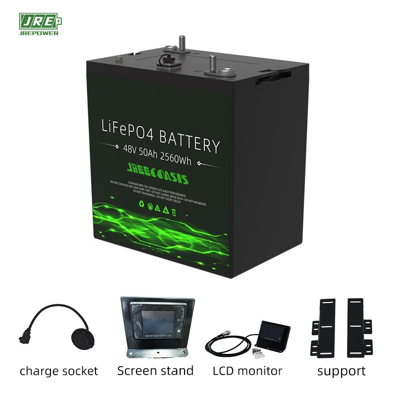 48V 50ah pro battery super current Deep Cycle long life Rechargeable LiFePO4 Golf Cart Battery perfect replace lead acid battery