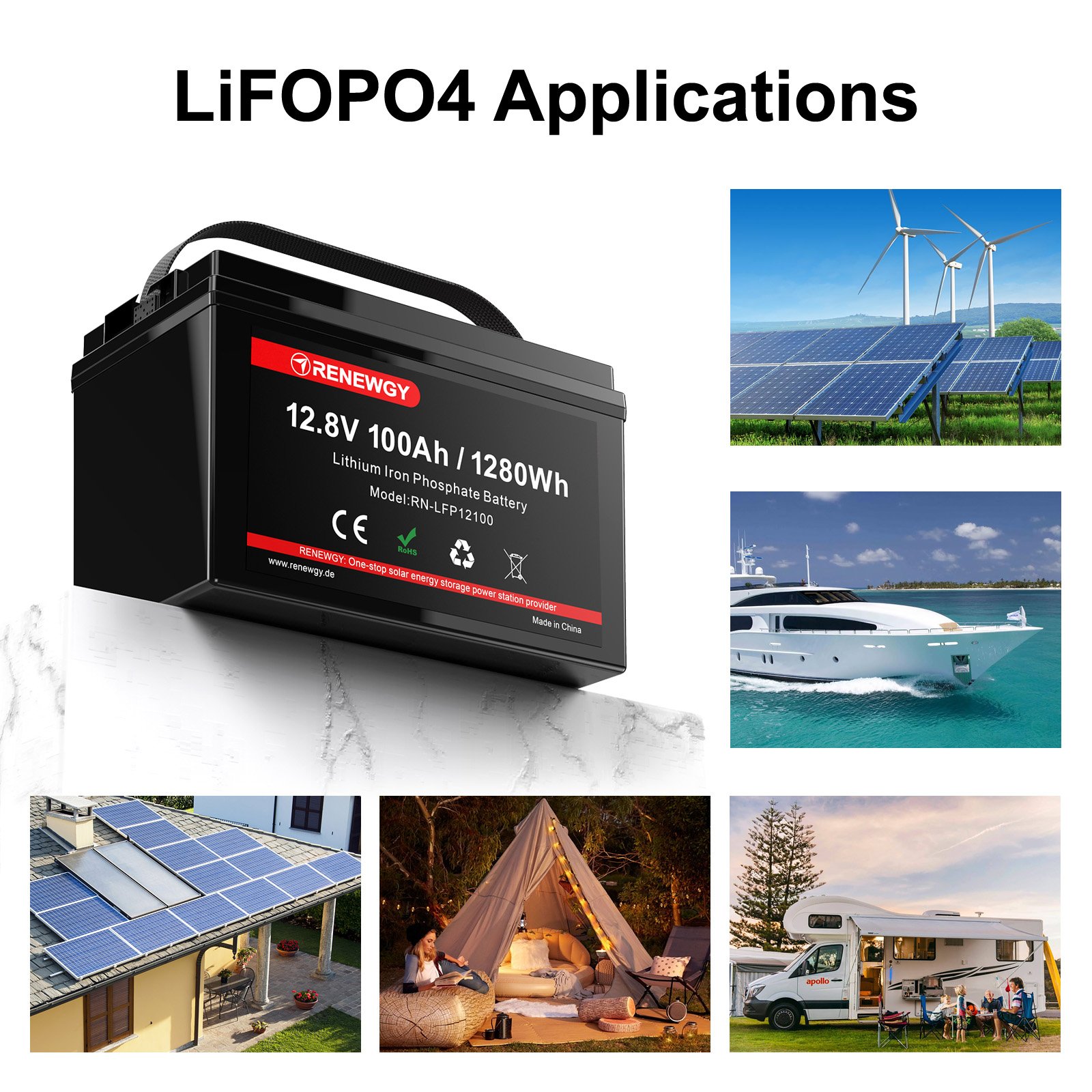 Deep Cycles Lifepo4 Battery Pack 12v 100ah 200ah Lithium Ion Lead Acid Replacement Batteries For Solar Energy System
