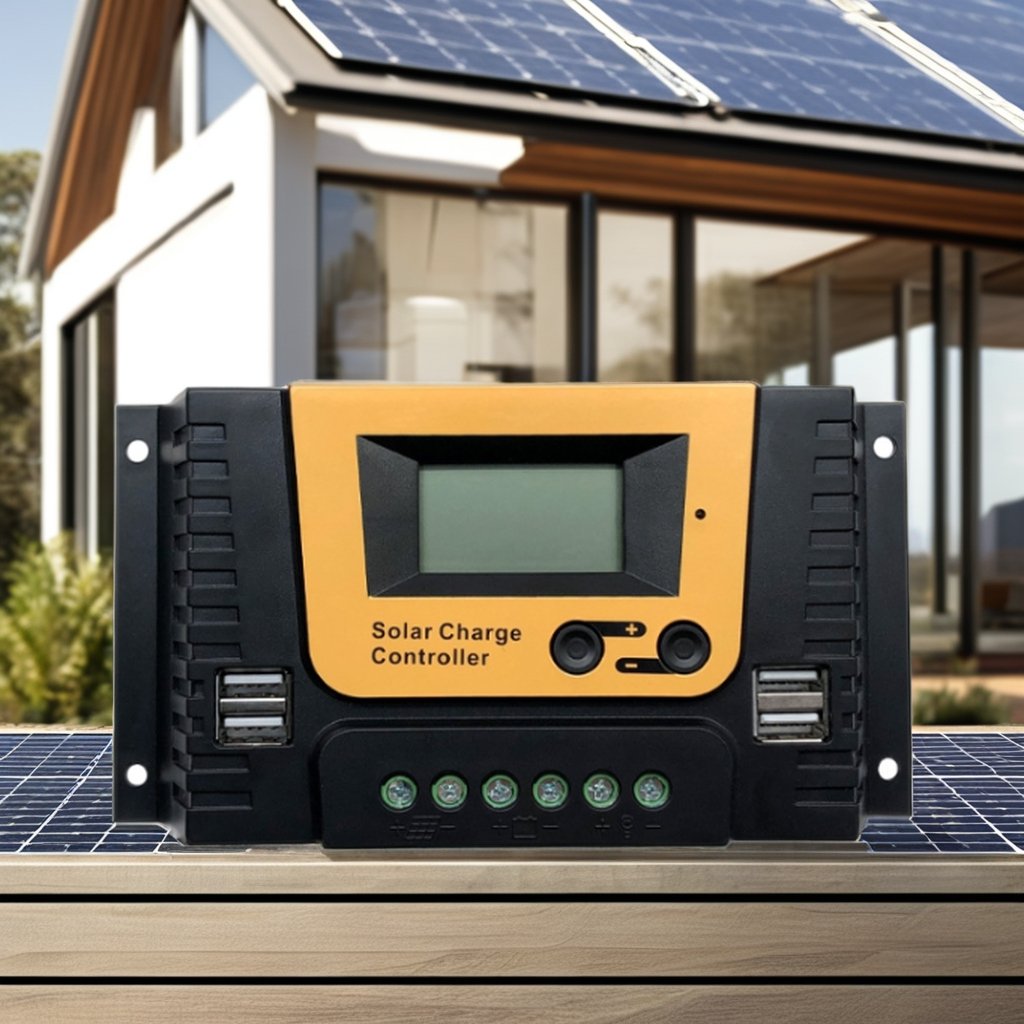 Solar Controller 10A-80A LCD PWM/MPPT Char Mode 12V/24V System Volta for Lead-Acid Battery ROHS Certified Lighting Application