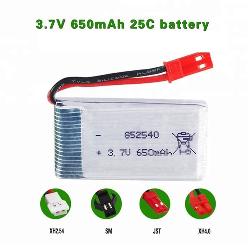 Syma X5C X5SC X5SW 18g Drone Replacement Battery Lithium Ion Battery Pack 852540 3.7V 25C Discharge 650mah Toys With PCB Circuit
