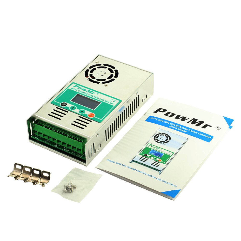 PowMr MPPT 60A Solar Regulator LCD Display 12V 24V 36V 48V Auto Solar Controller Solar Charge Controller