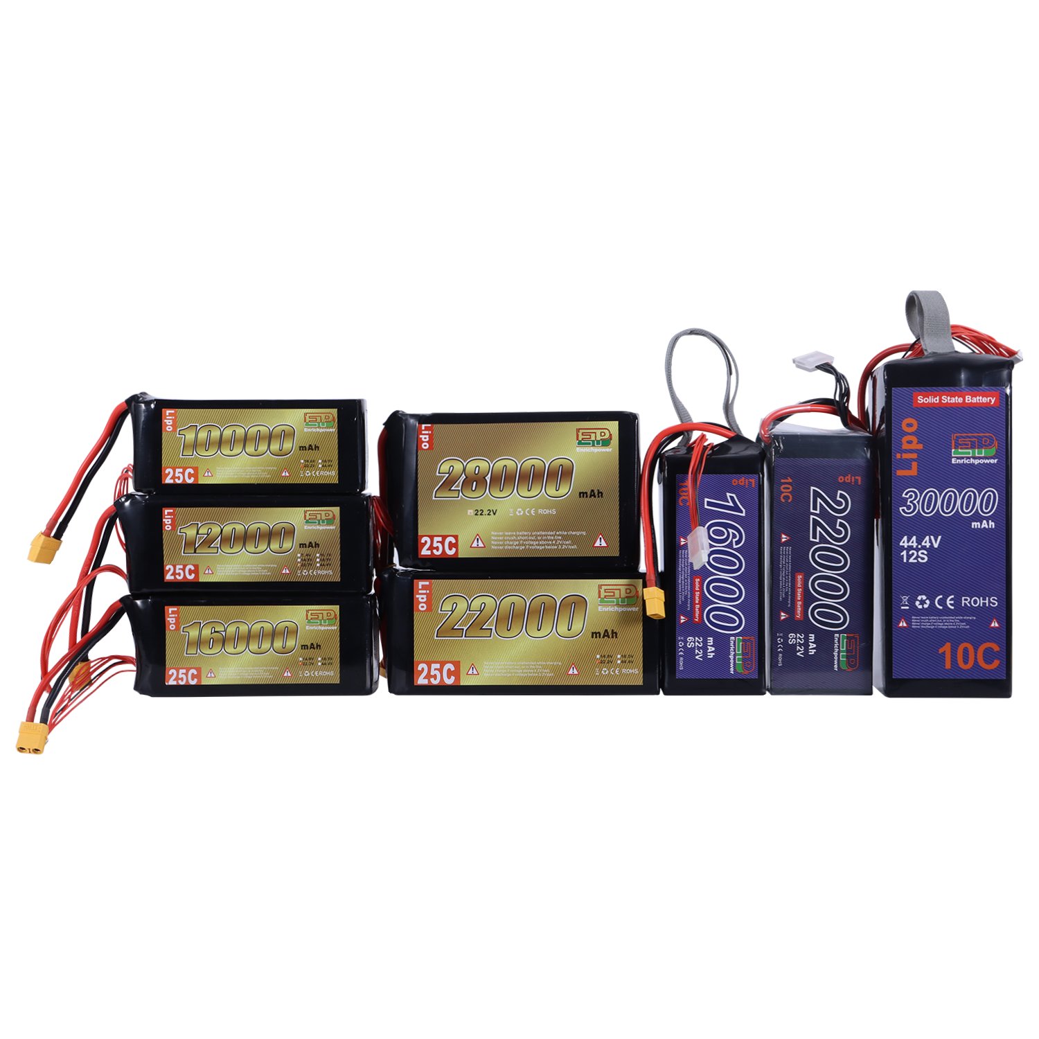 EP New Technology 12S 10C 30000mah Semi Solid State Lithium ion Battery 44.4V for Fixed-Wing Drones