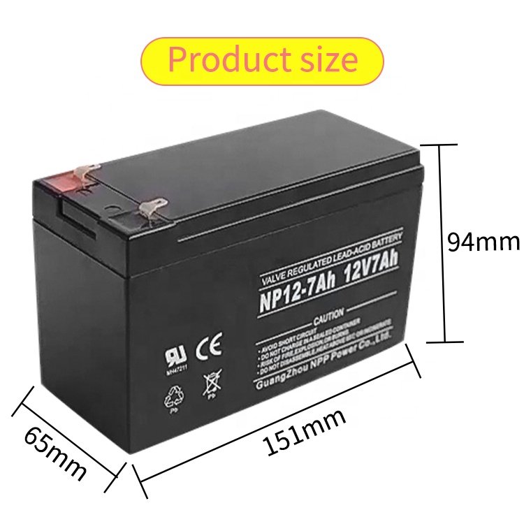 Chinese factory price Cohendi deep ups lead acid batteries 12v 7ah lead-acid battery for cycle