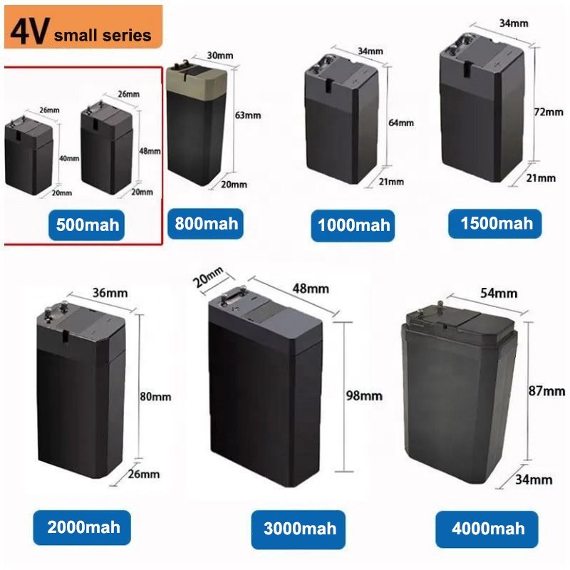mini ups 4v 600mah 800mah 1000mah 2000mah 3000mah 4000mah sealed rechargeable lead acid battery for mosquito bat torch light