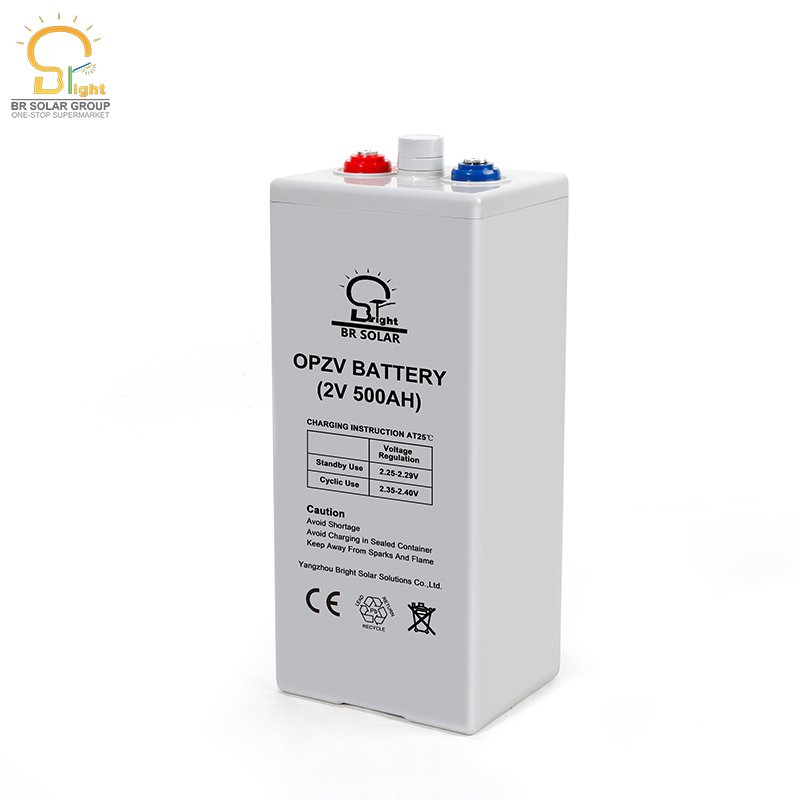 BR SOLAR maintenance free battery Long life Storage Deep cycle OPZV 2V 1000Ah 1500ah 2000AH 3000AH tubular Lead Acid Battery