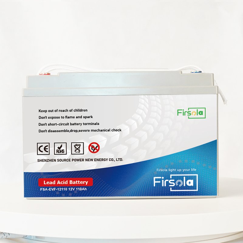 FIRSOLA 12V 110Ah Lead-Acid Battery for Golf Carts Automotive Electric Vehicles Bicycles Scooters UPS Energy Storage