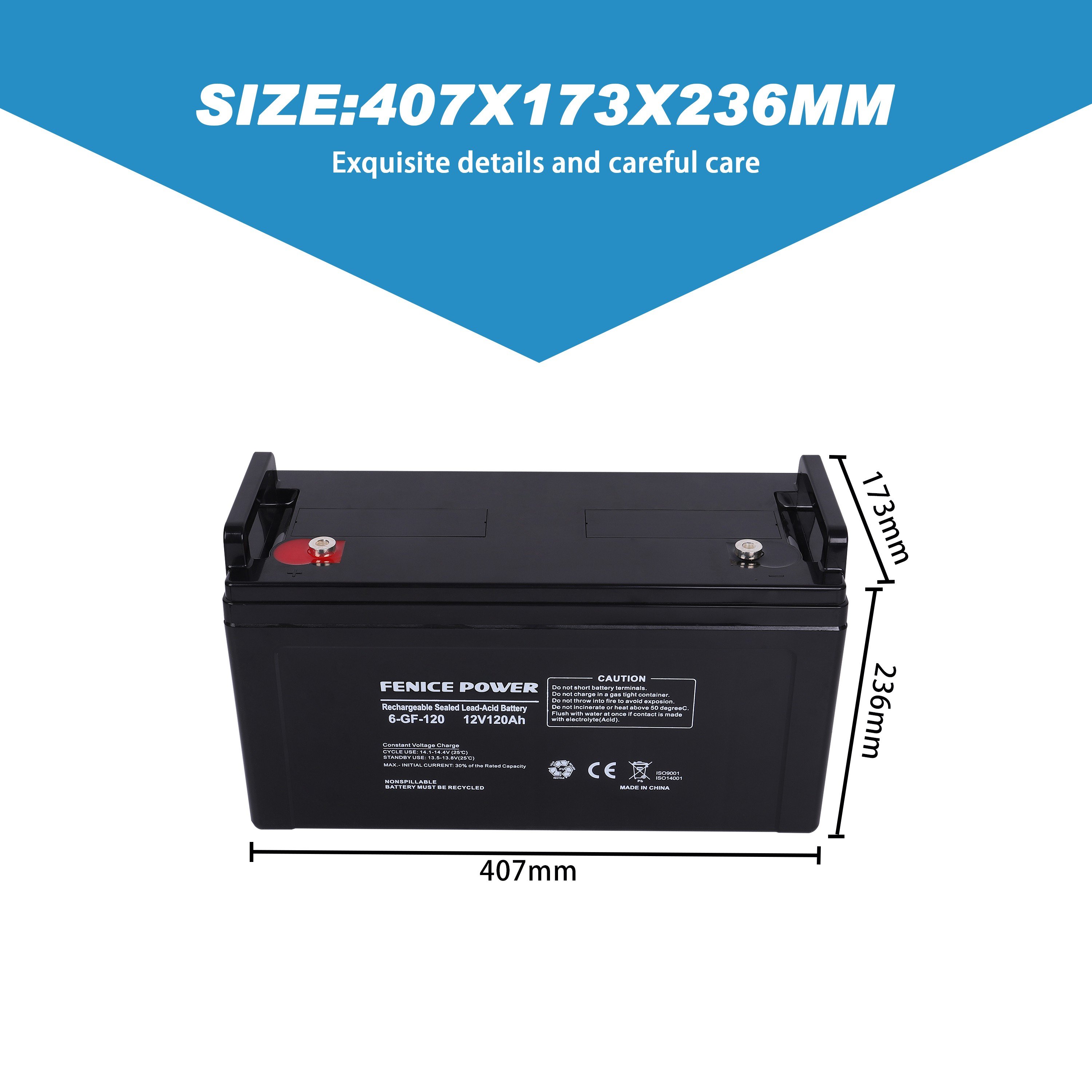 Lead acid battery 12v 120AH ups battery for Online UPS long backup