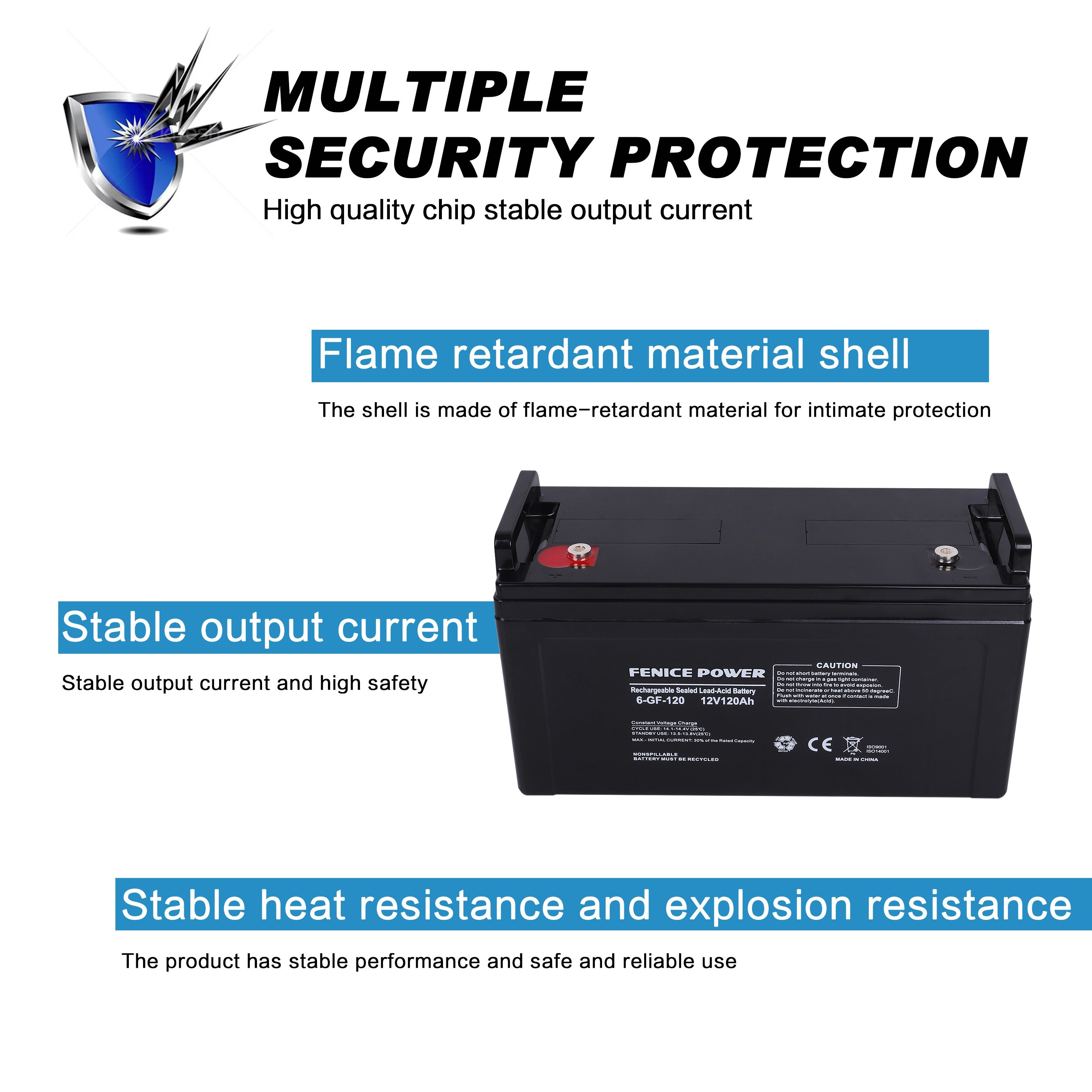 Lead acid battery 12v 120AH ups battery for Online UPS long backup